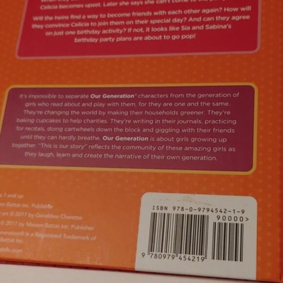 3/$13 Party Plans Go Pop, Our generation Sia and Sabina 18 in dolls book - Picture 6 of 7